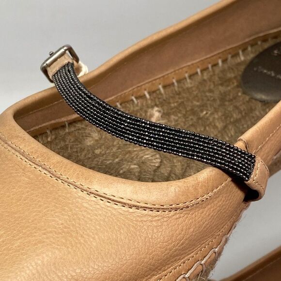 Brunello Cucinelli Monili-Embellished Leather Espadrilles size 40 - Picture 8 of 14
